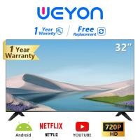 ราคา WEYONทีวี 32 40 43 นิ้วถูกๆ Smart TV โทรทัศน์จอแบนแอนดรอยสมาร์ท ทีวี HD Ready YouTube Internet Wifi ฟรีสาย HDMI 2xUSB 2xHDMI รับประกัน1ป (23812599772)