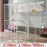 ราคา กรงแมว กรงแมวแบบใหญ่ๆ บ้านแมวแบบใหญ่ พื้นที่ว่างขนาดใหญ่ ป้องกันไม่ให้สัตว์เลี้ยงหลบหนี กรงแมว คอกกั้นสัตว์เลี้ยง กรงแมวขนาดใหญ่ กรงแมวแ (24442210405)
