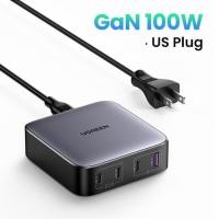 ราคา UGREEN GaN 4 Port PD 100W 3C1A Desktop Smart Fast Charger US UK EU Plug 3C1A 3 Type C 1 USB A Charger for MacBook Pro Air Dell XPS iPad Mini Pro iPhone 14 13 Pro Max iPhone 14 Plus Samsung Galaxy S22 