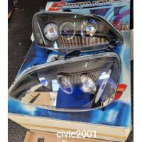 ราคา ไฟหน้าแต่ง Honda Civic ES 2001 เลนส์ Projector และวงเเหวน มีไฟ งานไต้หวัน มีทั้งโคมดำและชุบ (21487760180)