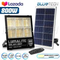 ราคา LUMALITE ไฟโซล่าเซลล์ ไฟสปอร์ตไลท์ 80W 100W 200W 300W 500W 800W 1200W สีขาว White วอร์มไวท์ WarmWhite วัตต์เต็ม Solar Cell LED Solarlight Spotlight Floodlight ไฟโซล่า ไฟแสงอาทิตย์ รุ่นใหม่ 6 ช่อง กันน