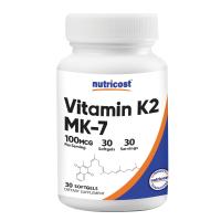 ราคา Nutricost USA Vitamin K2 MK7 วิตามินเค 2 100 mcg บำรุงกระดูก หัวใจให้แข็งแรง NON GMO GMP ปราศจาก Gluten (21375200133)