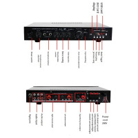 ราคา 5 1 Channel HIFI Amplifier Subwoofer High Power Stage Home Theater Bluetooth Radio Outdoor Amplifier (21561246453)