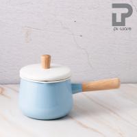 ราคา หม้อ หม้อเคลือบ หม้อเคลือบอินาเมล หม้อสองหู หม้อด้าม หม้อต้ม สามารถใช้กับเตาแม่เหล็กไฟฟ้า สีฟ้า (19550298783)