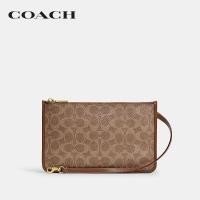 ราคา COACH กระเป๋าสตางค์รุ่น Zip Pouch In Signature Canvas CZ755 B4 N4 สีครีม (23972491239)