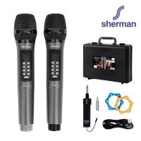 ราคา SHERMAN MIC150 KARAOKE ไมโครโฟนไร้สาย ไมค์ลอยไร้สาย สำหรับร้องคาราโอเกะ UHF 40 Ch (10027347930)