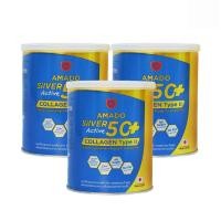ราคา สูตรใหม่ Amado Silver Active 50 Collagen Type 2 อมาโด้ ซิลเวอร์ แอคทีฟ 50 100 กรัม x 3 กระป๋อง (9735846318)
