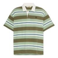 ราคา Timberland Men s Short Sleeve Striped Rugby Polo เสื้อโปโล TBLMA69VF (24503767268)
