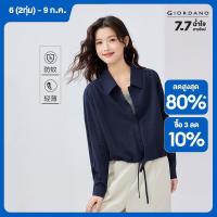 ราคา GIORDANO Women Jackets Anti Mosquito Lightweight Jackets Button Closure Drawstring Hem Fashion Casual Short Jackets 05375463 (23763772011)