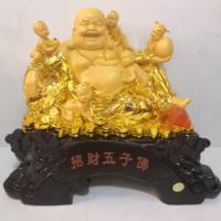 ราคา พระสังกัจจายน์ สังกัจจายน์ หาบทอง เด็ก ถือก้อนทอง งานเรซิ่นพ่นทรายทอง สูง 13 นิ้ว (16604580598)