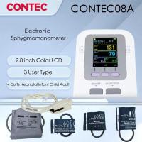 ราคา CONTEC CONTEC08A Upper Arm Digital Color LCD Blood Pressure Monitor with PC software 4 CUFFS (20456206856)
