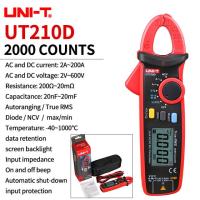 ราคา Ready Stock แท้ ส่งจากไทย UNI T UT210D UT210E Mini Digital Clamp Meters คลิปแอมป์ แคล้มป์มิเตอร์ AC DC Current Voltage True RMS Auto Range VFC Capacitance Non Contact Multimeter (1216956713)