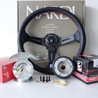 ราคา พวงมาลัยนาดี้ สีดำ พร้อมคอบาง คอพับเงิน แจ้งรุ่นรถทางแชท พวงมาลัยแต่งซิ่ง พร้อมอุปกรณ์แป้นแตร สายไฟ น็อต6ตัว ติดตั้งได้เลย (14424074673)