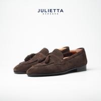 ราคา JULIETTA Grand Tassel Loafer Suede Brown Unlined (19746913562)