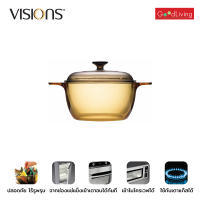 ราคา Visions หม้อแก้วทนไฟ ฝา ขนาด 2 5 L รุ่น V 01 VS 2 5 CL สีชา (18518378476)