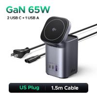 ราคา MagFlow UGREEN GaN 65W MPP 15W Wireless Charger Mini Power Station for Laptop iPhone 16 Pro Max Samsung Model 55320 (23210634715)