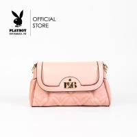 ราคา Playboy กระเป๋าสะพายข้างผู้หญิง ลิขสิทธิ์แท้ รุ่น ST B242PB561 ดีไซน์กระเป๋าแบบฝาปิดเย็บนวมพิมพ์ลายโลโก้ มี 2 สี สีดำและสีชมพู (21630087310)