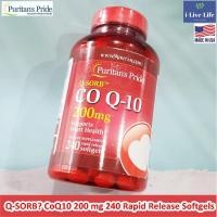 ราคา โคคิวเท็น Q SORB CoQ10 200 mg 120 or 240 Rapid Release Softgels Puritans Prideคิวเทน โคเอนไซม์คิวเทน Q 10 Q10 (8856858124)