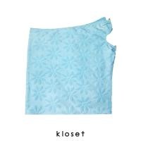 ราคา KLOSET Cut Out Mini Skirt KK22 S001 กระโปรงสั้นเว้าข้าง ใส่กับชุดว่ายน้ำ (17395574995)