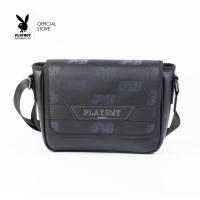 ราคา PLAYBOY รุ่น Iconic กระเป๋าสะพายข้างผู้ชาย รหัส ST B251PBM310 BK ดีไซน์ทรงสี่เหลี่ยมคางหมู สี Obsidian Black (24186104076)