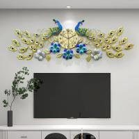 ราคา wall clock นาฬิกา นาฬิกาแขวน นาฬิกาติดผนัง ไร้เสียง นาฬิกาแขวนตกแต่งผนังพื้นหลัง ขยายขนาด 155 53CM นาฬิกานกยูงติดผนัง RSB (20798584430)