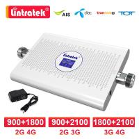 ราคา Lintratek แอมพลิฟายเออร์ GSM 3G 4G วงดนตรีคู่ 1800 2100Mhz DCS 2G 4G 900 1800 LTE ผู้สนับสนุนสัญญาณ UMTS 70dB Repeater พร้อม AGC สำหรับ AIS TRUE DATC (22144165874)
