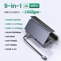 ราคา 4K 60Hz UGREEN 9 in 1 10Gbps USB C HDMI DP Multiport Adapter HUB อุปกรณ์แปลงสัญญาณ for Steam Deck Model 25869 (21503324428)