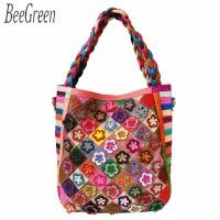 ราคา BeeGreen 100 ของแท้กระเป๋าถือหนังดอกไม้หลากสีโท้ทแบบลำลองขนาดใหญ่ที่ไม่ซ้ำกันกระเป๋าสะพายไหล่ผู้ชายสำหรับสตรี (4751008225)