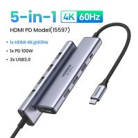ราคา UGREEN 5 in 1 USB C Hub 4K HDMI 100W PD for Macbook Air M3 Samsung S24 Ultra Model 15495 (19320293701)