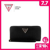 ราคา GUESS กระเป๋าสตางค์ผู้หญิง รุ่น BG8500146 LAUREL SLG LARGE ZIP AROUND สีดำ (23195455795)