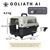 ราคา กล่องเดินทางสัตว์เลี้ยง Goliath มีล้อ กรงหิ้วขึ้นเครื่องบิน IATA approved กรงเดินทางสุนัขแมว Monkey (22974175458)