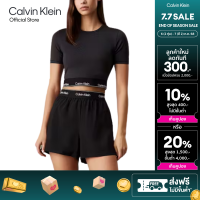 ราคา CALVIN KLEIN เสื้อครอปคอกลมแขนสั้นผู้หญิง Sport Cropped Gym T Shirt รุ่น GWS5K144 UB1 สีดำ (24106548015)