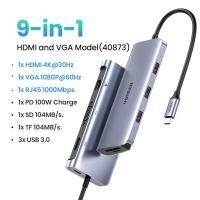 ราคา 4K 30Hz UGREEN 10 in 1 5Gbps USB C Multiport Adapter HUB อุปกรณ์แปลงสัญญาณ HDMI RJ45 VGA for Macbook Air M3 Samsung S24 Ultra Model 80133 (399669607)
