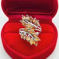 ราคา Jewelrythai แหวนบุษราคัมแท้ แหวนใบมะกอก แหวนผู้หญิง แหวนพลอยแท้ สีเหลือง แหวนเงินแท้ 92 5 yellow sapphire ring ไซส์ 54 55 (20749479668)