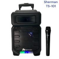 ราคา Sherman TS 101 Bluetooth ลำโพงล้อลาก พร้อมไมค์ไร้สาย ขนาด 8 นิ้ว (15140623431)