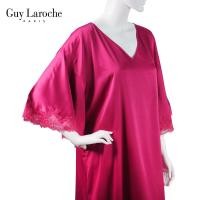 ราคา ชุดนอน แบรนด์ GUY LAROCHE กระโปรงยาว ทรงค้างคาวไหล่ล้ำ ผ้าซาตินเนียนนุ่มลื่นเย็นสบาย GV3805 F ฟรีไซส์ (13795297934)