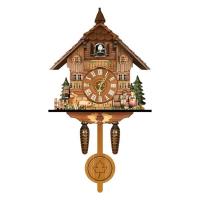 ราคา Cuckoo Clock Living Room Wall Clock Retro Style Forest Cuckoo Alarm Clock Wall Watch Children Decorations Home Alarm (18703915264)