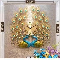 ราคา นาฬิกา RSB นาฬิกาแขวน นาฬิกาติดผนัง นาฬิกานาฬิกา นาฬิกาตกแต่งบ้าน นาฬิกาแขวนผนังวินเทจ ขยายขนาด 63 60CM นาฬิกานกยูงติดผนัง (20699254196)