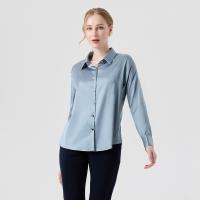 ราคา ESPADA เสื้อเชิ้ต ผ้าซาตินเนื้อนุ่ม ผู้หญิง สีฟ้า Smooth Satin Shirt 01117 (24469846387)