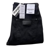 ราคา ยีนส์ชาย Wrangler Greensboro สีดำ กระบอกกลาง ผ้ายืด เอวกลาง เป้าซิป ของแท้ (24431212418)