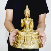 ราคา พระพุทธรูปปางประทานพร หน้าตัก5นิ้ว สูง22ซม เนื้อทองเหลืองขัดเงา ผ่านพิธีพุทธาภิเษกแล้วหลายวาระ งดงามมาก (11354575889)
