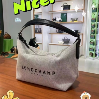 ราคา 100 Longchamp roseau bucket bag canvas handbag แท้ กระเป๋าทรงถัง ผ้าใบ กระเป๋าถือ shoulder bag crossbod (24036614486)