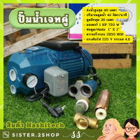 ราคา Hashitech ปั๊มน้ำเจ็ทคู่ ปั๊มดูดบาดาล ปั๊มน้ำดูดลึก 30 เมตร 1 แรง 1นิ้ว x 1นิ้ว รุ่น JET 255A (22127570287)