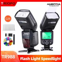 ราคา TRIOPO TR 988 TTL ความเร็วสูง HSS Sync แฟลชแยกสำหรับกล้องแฟลชสำหรับ Canon และ Nikon 6D 60D 550D 600D D800 D700 Digital กล้อง SLR (9498054805)