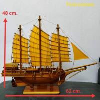 ราคา เรือสำเภาไม้สักทอง ขนาด ยาว 62 ซม สูง 48 ซม เรือสำเภาจีน เรือสำเภามงคล เรือสำเภาจำลอง เรือเสริมฮวงจุ้ย เรือ สำเภา จีน เรือเสริมโชคลาภ (7880278295)