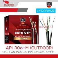 ราคา APOLLO APL306 M APL 306M สาย LAN CAT6 SLING OUTDOOR สำหรับใช้ภายนอก ความยาว 305 M สายสีดำ BY BILLIONAIRE SECURETECH (21736625611)