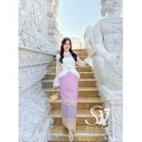 ราคา Sira Siri ชุดไทย รุ่นเจ้าสาว ลูกไม้สีขาว เสื้อลูกไม้ เสื้อลูกไม้ทำบุญ เสื้อลูกไม้ออกงาน เสื้อลูกไม้เจ้าสาว เสื้อลูกไม้ไปคาเฟ่ ชุดไปวัด ผ้าถุงการบิน สีกลีบบัว (23148196088)