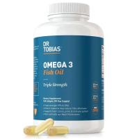 ราคา พร้อมส่ง สินค้าของแท้จากอเมริกา Dr Tobias Omega 3 Fish Oil Triple Strength 180 Softgels (23245784307)