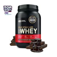 ราคา Optimum Nutrition Gold Standard 100 Whey Protein 2 LBS Double Rich Chocolate เวย์โปรตีนไอโซเลต มีส่วนผสมของ แอล กลูตามีน และบีซีเอเอ เวย์โปรตีนคุณภาพสูงเสริมสร้างกล้ามเนื้อ ฟื้นฟู ซ่อมแซมกล้ามเนื้อ (3