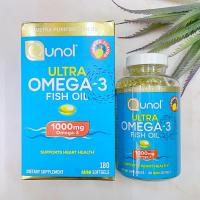 ราคา คิวนอล โอเมก้า3 น้ำมันปลา รสมะนาว Ultra Omega 3 Fish Oil Lemon flavor 1000 mg 60 or 180 Mini Softgels Qunol (20998316897)